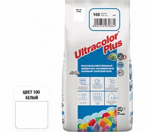 Ultracolor Plus №100 Белый  Улучшенная цементная затирка  для швов TM MAPEI